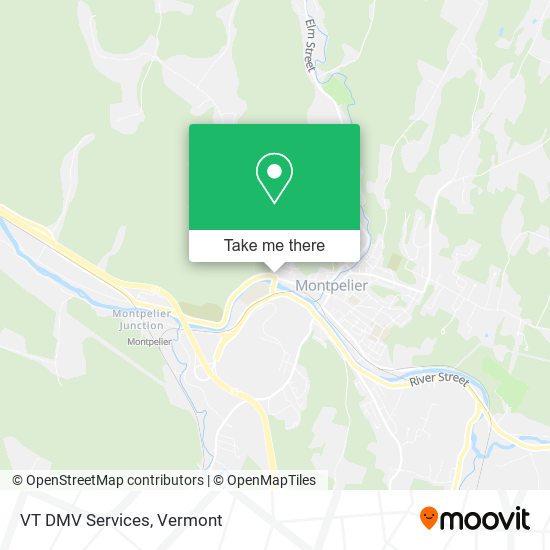 VT DMV Services map