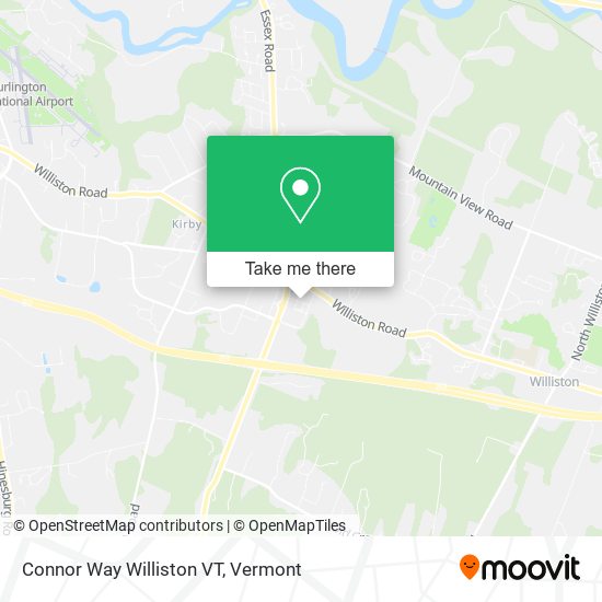 Connor Way Williston VT map