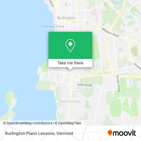 Mapa de Burlington Piano Lessons