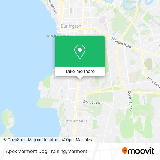Apex Vermont Dog Training map