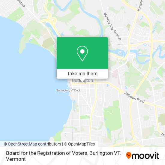 Board for the Registration of Voters, Burlington VT map