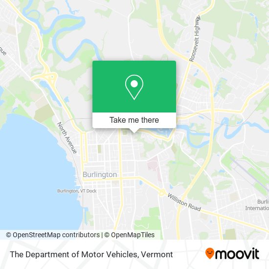 The Department of Motor Vehicles map