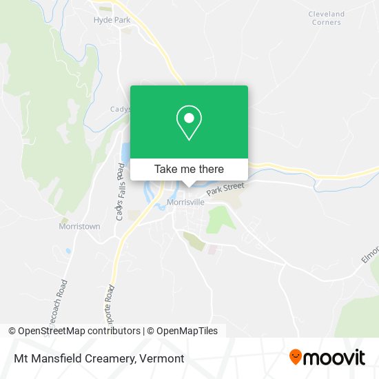 Mt Mansfield Creamery map