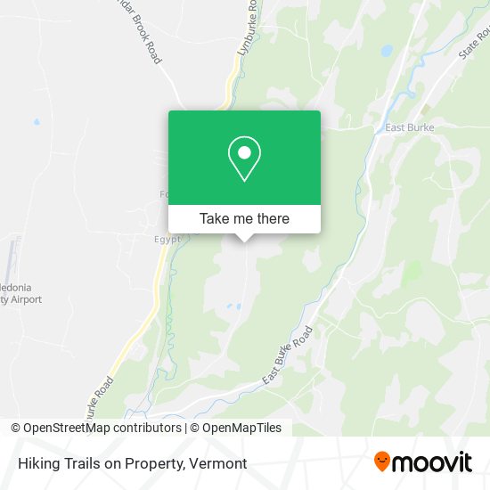 Hiking Trails on Property map