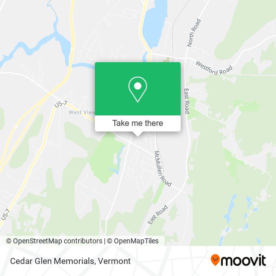 Cedar Glen Memorials map