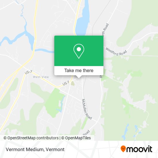 Mapa de Vermont Medium