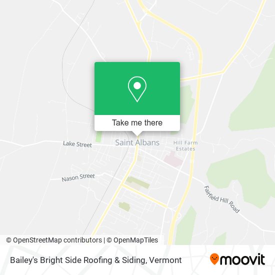 Bailey's Bright Side Roofing & Siding map