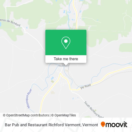 Bar Pub and Restaurant Richford Vermont map