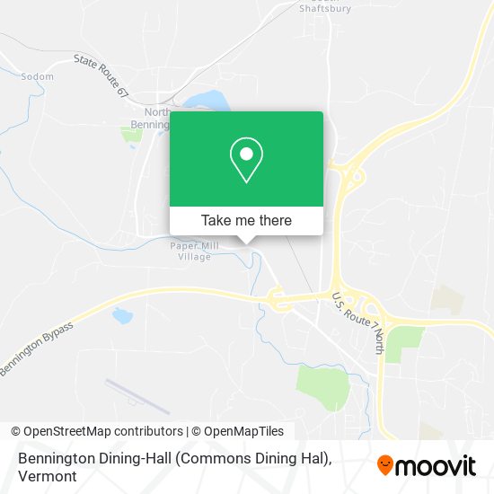 Mapa de Bennington Dining-Hall (Commons Dining Hal)