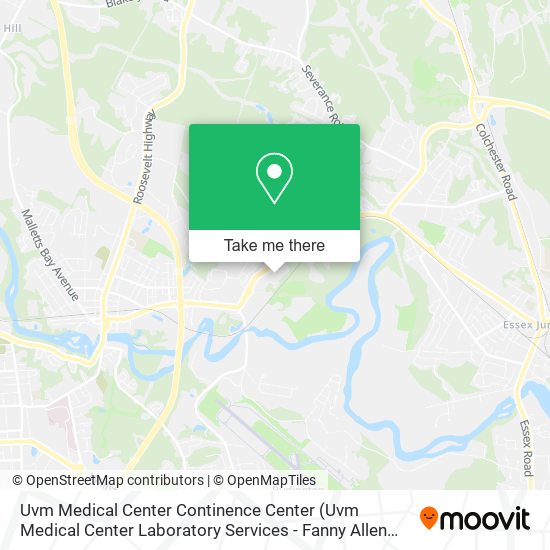 Uvm Medical Center Continence Center map