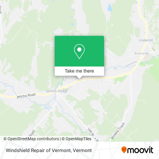 Windshield Repair of Vermont map