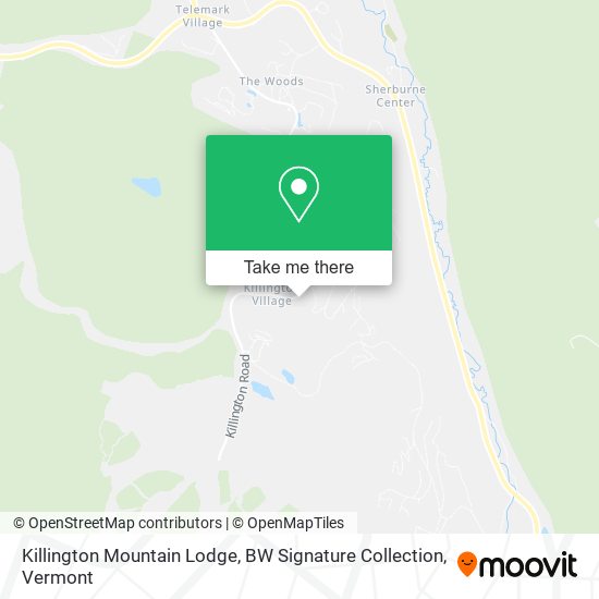 Killington Mountain Lodge, BW Signature Collection map