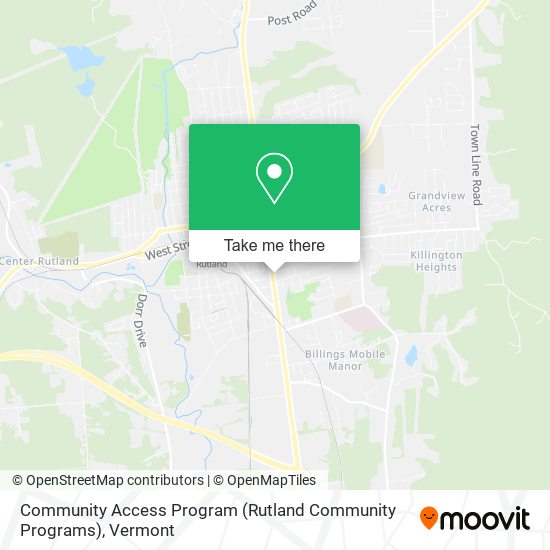 Community Access Program (Rutland Community Programs) map