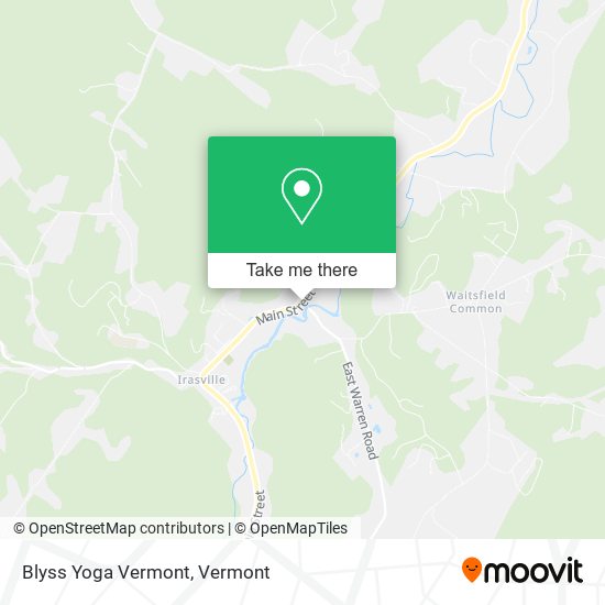 Blyss Yoga Vermont map