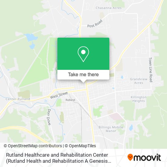 Mapa de Rutland Healthcare and Rehabilitation Center (Rutland Health and Rehabilitation A Genesis Facility)