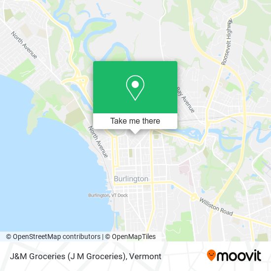 Mapa de J&M Groceries