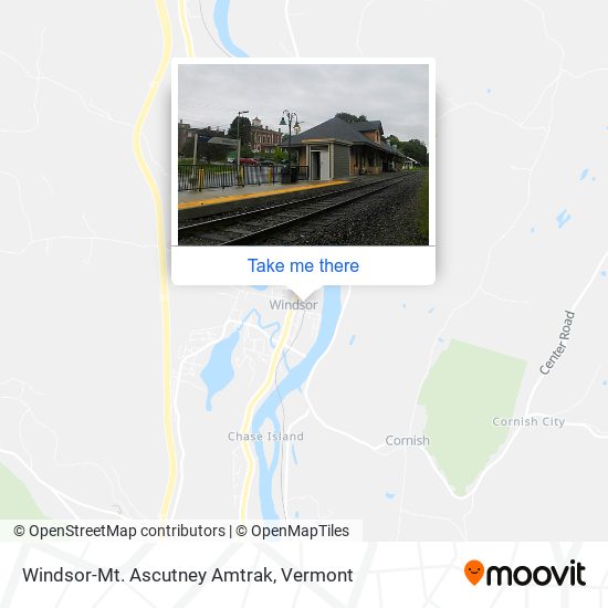 Mapa de Windsor-Mt. Ascutney Amtrak