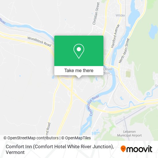 Mapa de Comfort Inn (Comfort Hotel White River Junction)