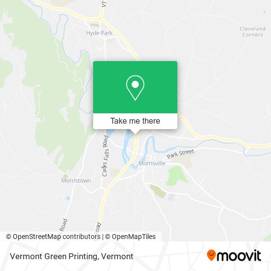 Mapa de Vermont Green Printing