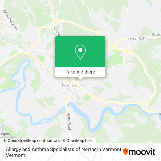 Allergy and Asthma Specialists of Northern Vermont map