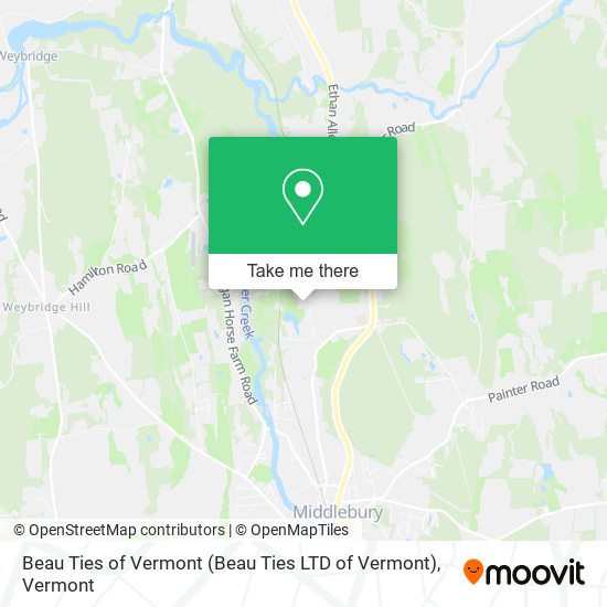Mapa de Beau Ties of Vermont