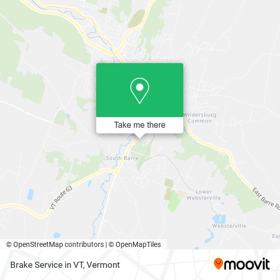 Mapa de Brake Service in VT