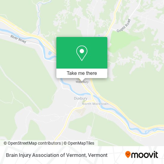 Brain Injury Association of Vermont map