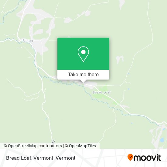 Mapa de Bread Loaf, Vermont