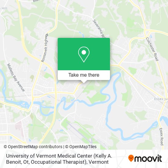 Mapa de University of Vermont Medical Center (Kelly A. Benoit, Ot, Occupational Therapist)