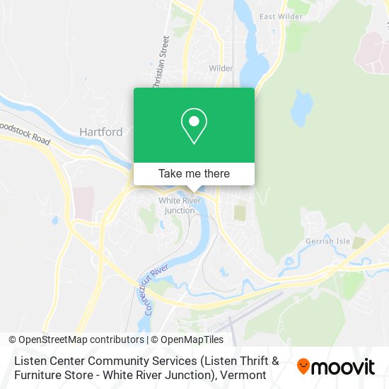 Mapa de Listen Center Community Services (Listen Thrift & Furniture Store - White River Junction)