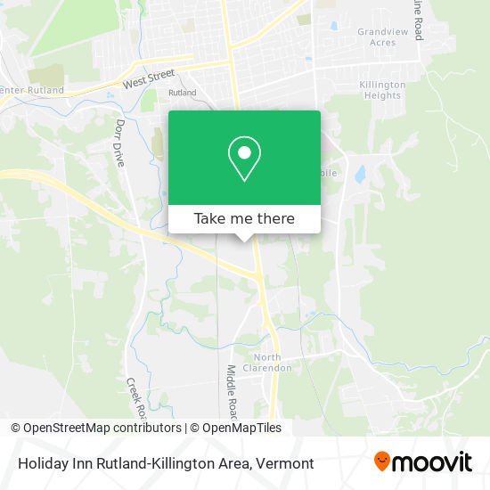 Mapa de Holiday Inn Rutland-Killington Area