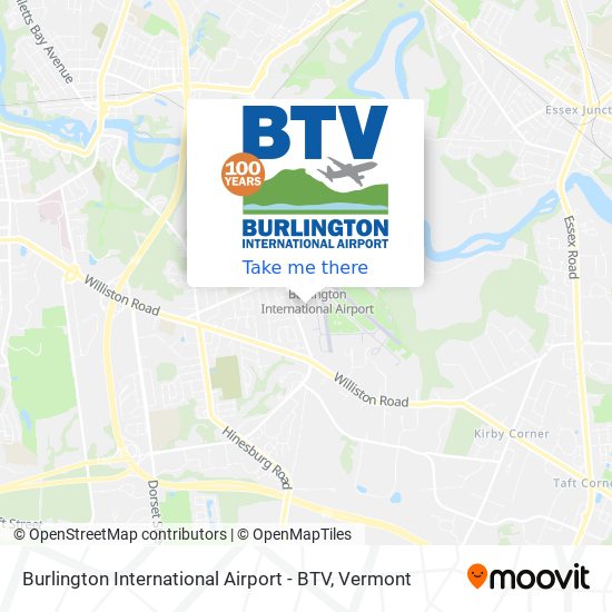 Burlington International Airport - BTV map