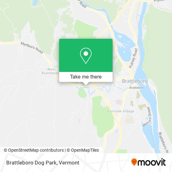 Brattleboro Dog Park map