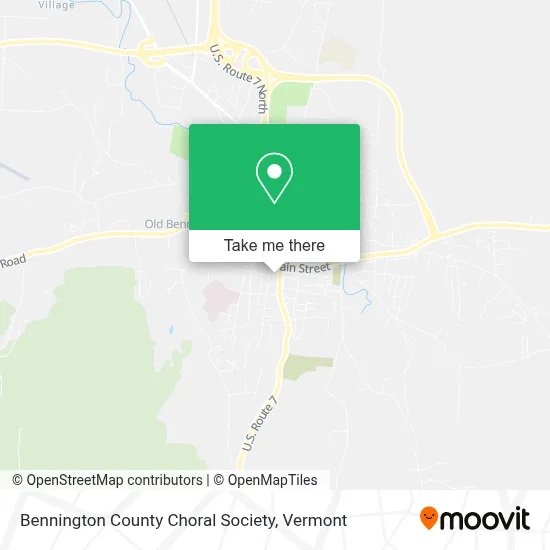 Bennington County Choral Society map