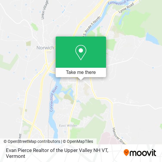 Evan Pierce Realtor of the Upper Valley NH VT map