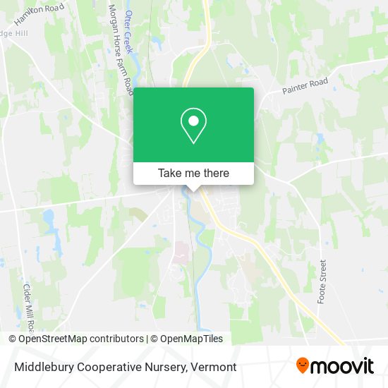 Mapa de Middlebury Cooperative Nursery