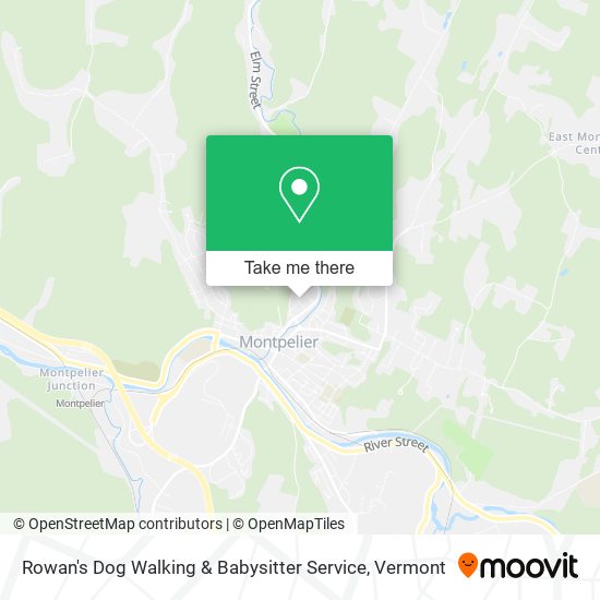 Mapa de Rowan's Dog Walking & Babysitter Service