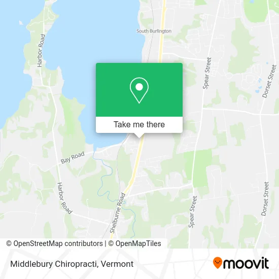 Middlebury Chiropracti map