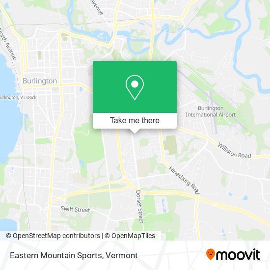 Eastern Mountain Sports map