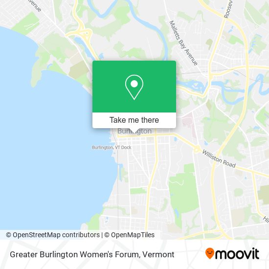 Greater Burlington Women's Forum map