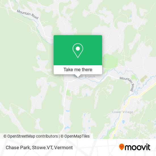 Chase Park, Stowe.VT map