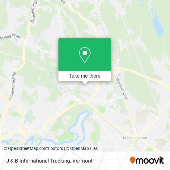 J & B International Trucking map