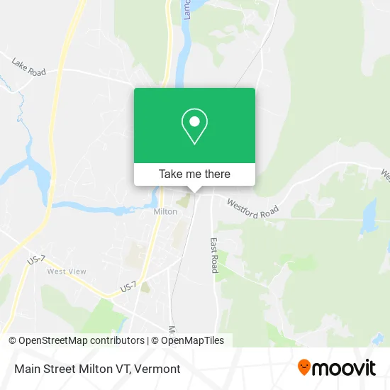 Main Street Milton VT map