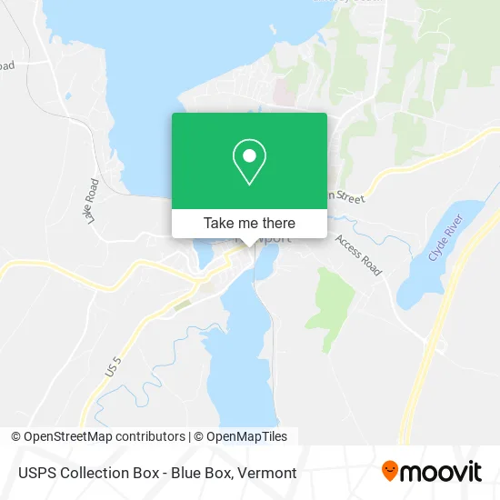 USPS Collection Box - Blue Box map