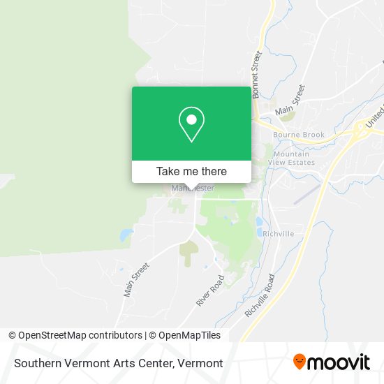Mapa de Southern Vermont Arts Center