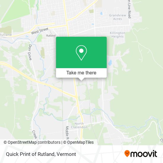 Mapa de Quick Print of Rutland