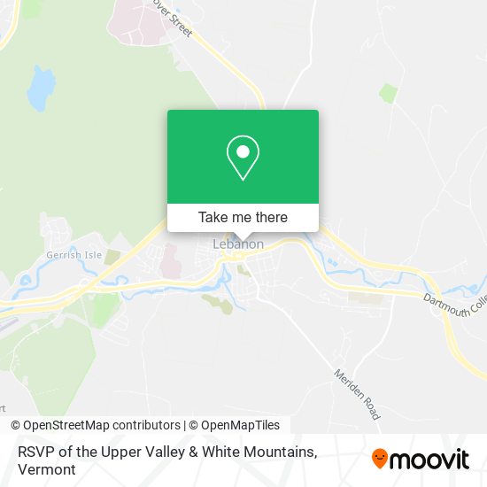 Mapa de RSVP of the Upper Valley & White Mountains