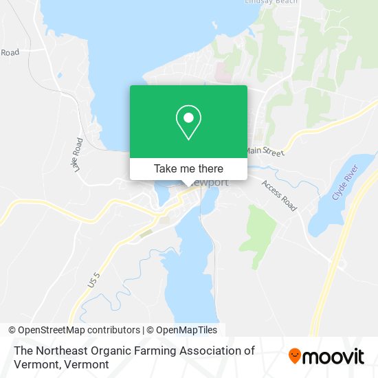 The Northeast Organic Farming Association of Vermont map