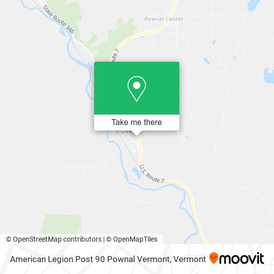 American Legion Post 90 Pownal Vermont map
