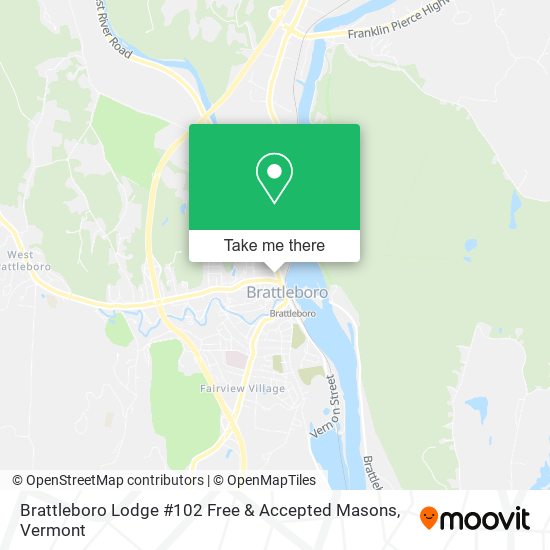 Brattleboro Lodge #102 Free & Accepted Masons map